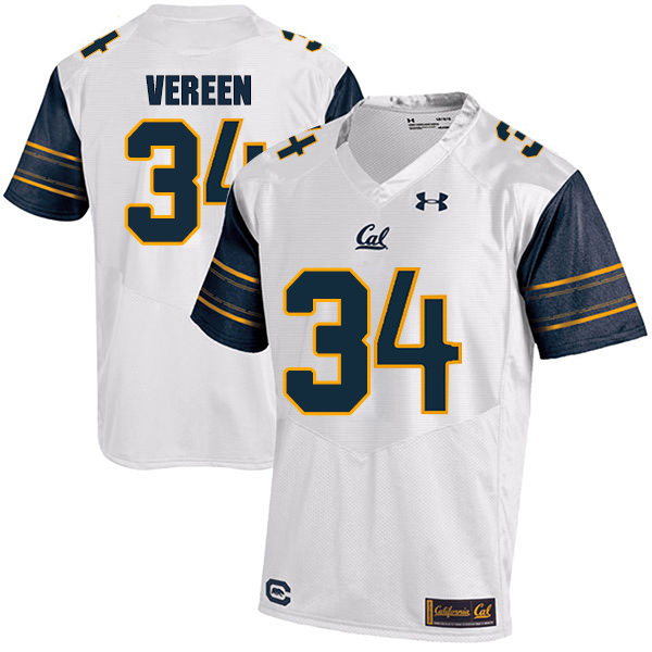 Shane Vereen California Golden Bears Men's Jersey - #34 NCAA White Stitched Authentic