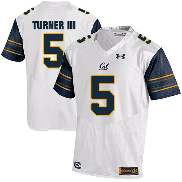 Trey Turner III California Golden Bears Men's Jersey - #5 NCAA White Stitched Authentic