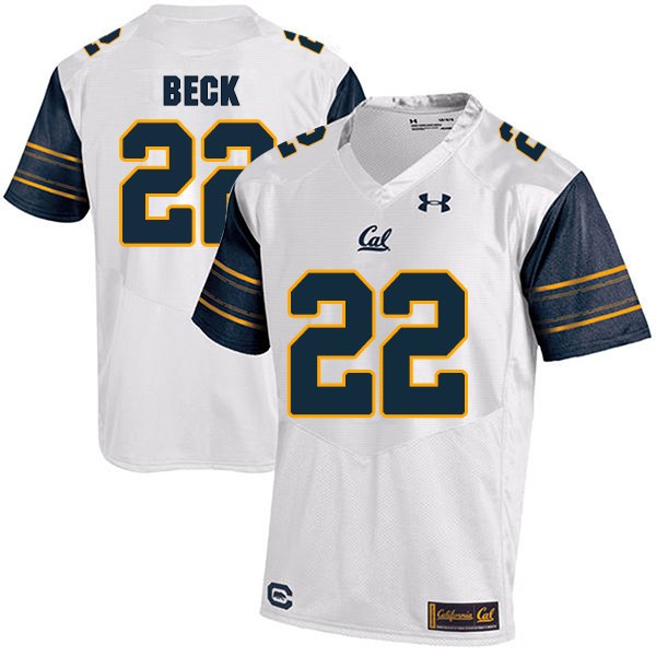Traveon Beck California Golden Bears Men's Jersey - #22 NCAA White Stitched Authentic