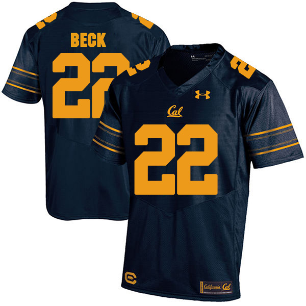 Traveon Beck California Golden Bears Men's Jersey - #22 NCAA Navy Blue Stitched Authentic