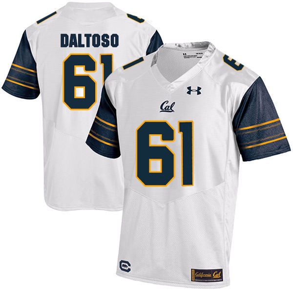 Valentino Daltoso California Golden Bears Men's Jersey - #61 NCAA White Stitched Authentic