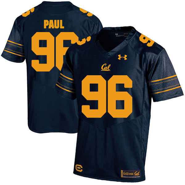 Tevin Paul California Golden Bears Men's Jersey - #96 NCAA Navy Blue Stitched Authentic