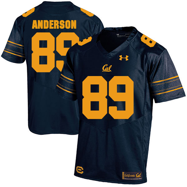 Stephen Anderson California Golden Bears Men's Jersey - #89 NCAA Navy Blue Stitched Authentic