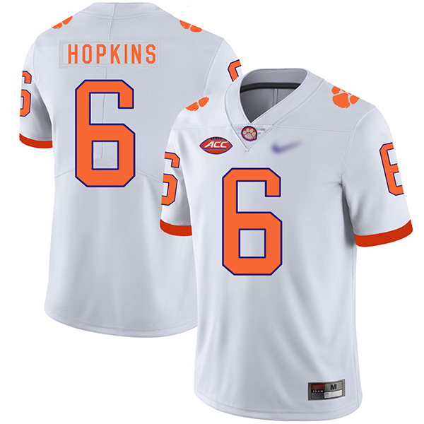 Mens Clemson Tigers #6 DeAndre Hopkins Nike White College Football Game Jersey