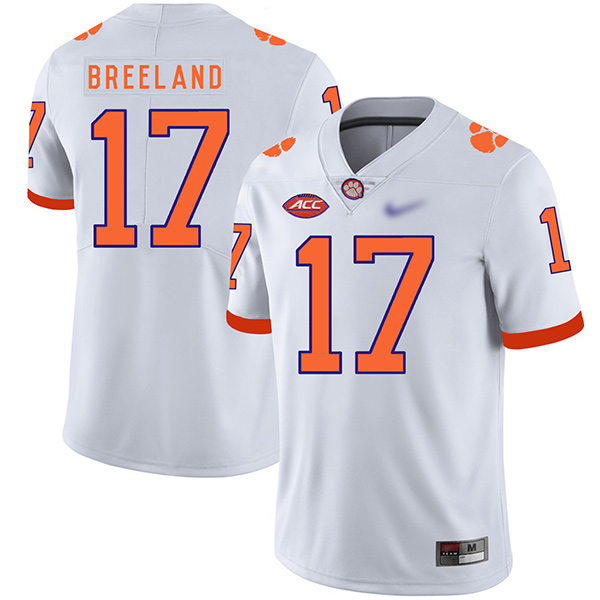 Mens Clemson Tigers #17 Bashaud Breeland Nike White College Football Game Jersey
