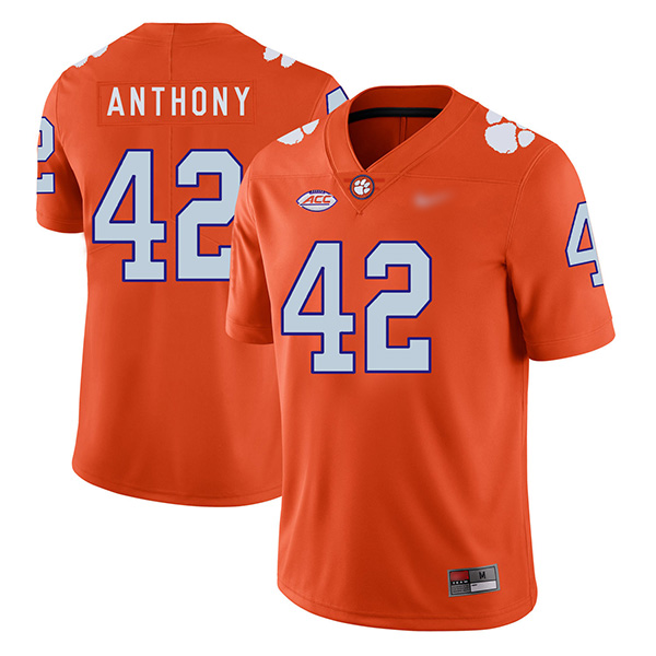 Mens Clemson Tigers #42 Stephone Anthony Nike Orange College Football Game Jersey