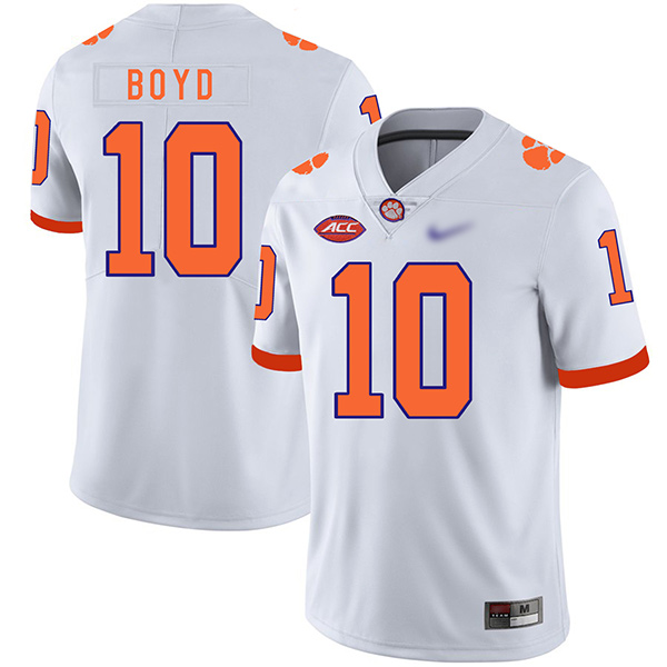 Mens  Clemson Tigers #10 Tajh Boyd Nike White College Football Game Jersey