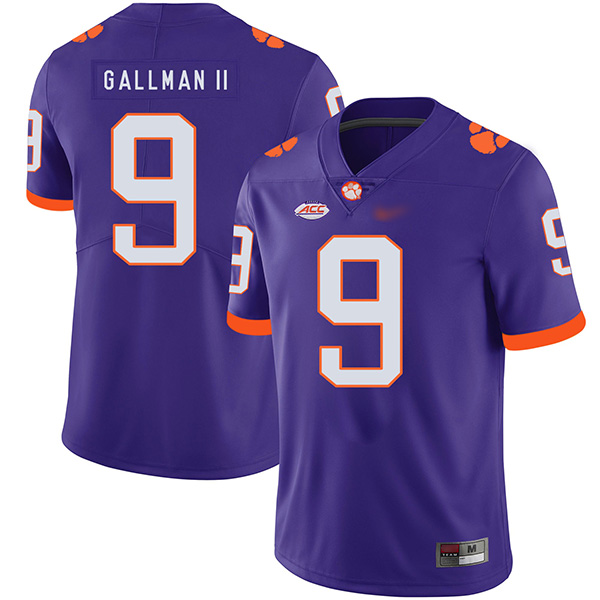 Mens  Clemson Tigers #9 Wayne Gallman II Nike Purple College Football Game Jersey 