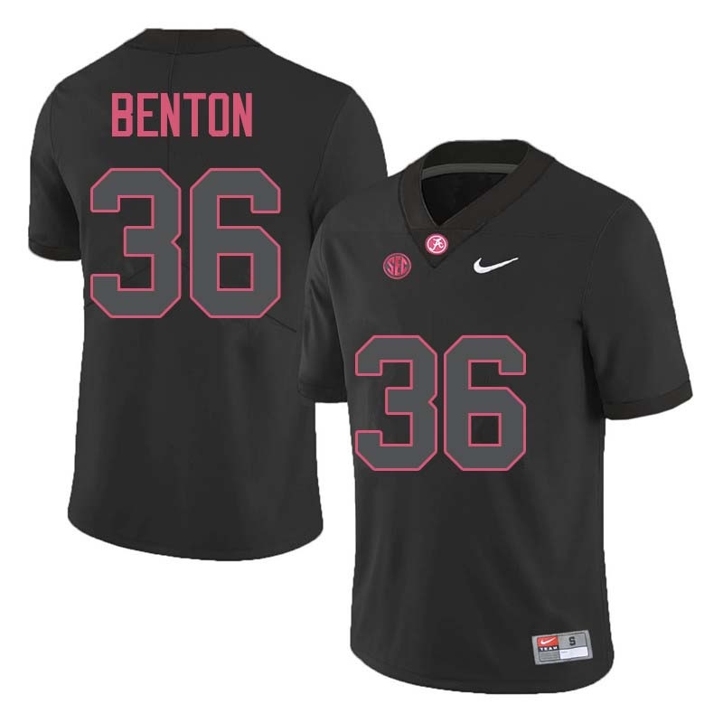 Mens Alabama Crimson Tide #36 Markail Benton Nike Blackout Football Jersey