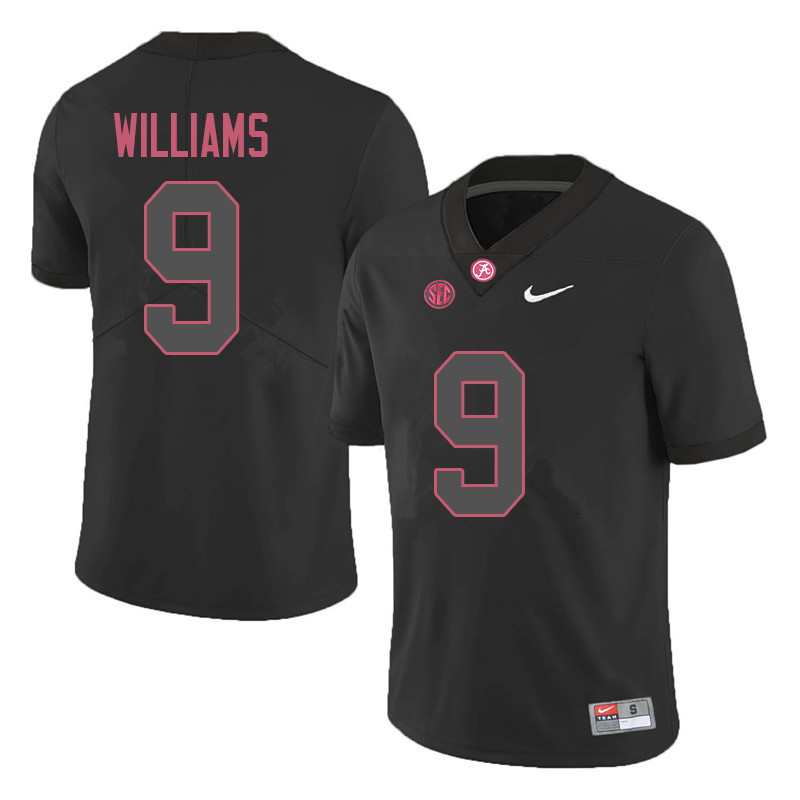 Mens Alabama Crimson Tide #9 Xavier Williams Nike Blackout Football Jersey