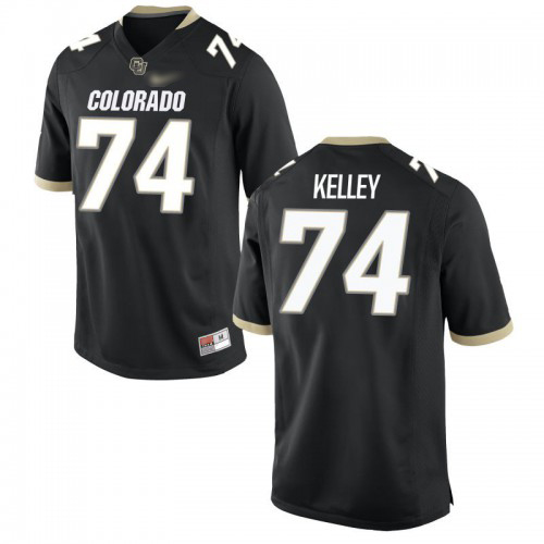 Alex Kelley Colorado Buffaloes Men's Jersey - #74 NCAA Black Game