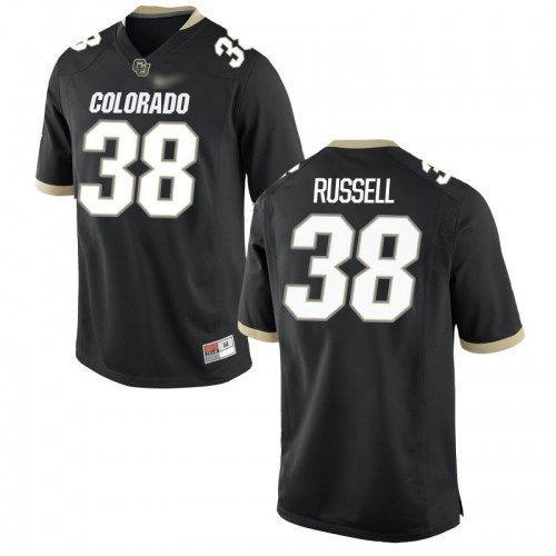 Brady Russell Colorado Buffaloes Men's Jersey - #38 NCAA Black Game
