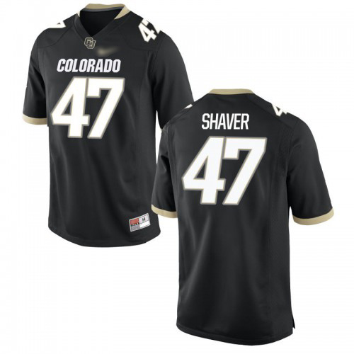 Christian Shaver Colorado Buffaloes Men's Jersey - #47 NCAA Black Game