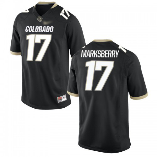 Casey Marksberry Colorado Buffaloes Men's Jersey - #17 NCAA Black Game