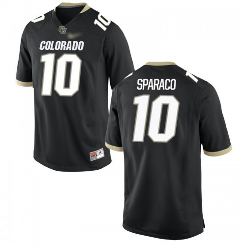 Dante Sparaco Colorado Buffaloes Men's Jersey - #10 NCAA Black Game