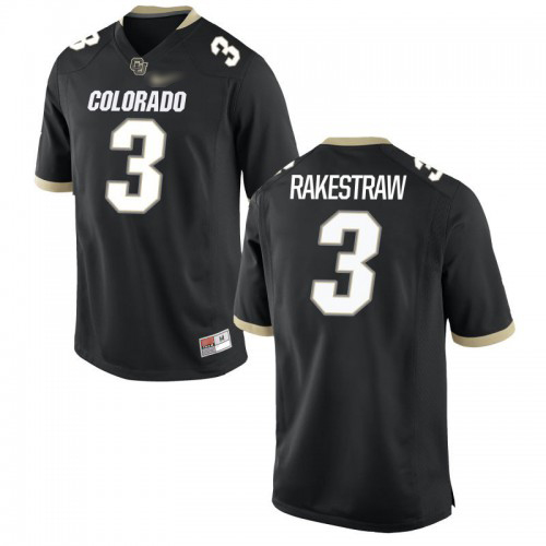 Derrion Rakestraw Colorado Buffaloes Men's Jersey - #3 NCAA Black Game