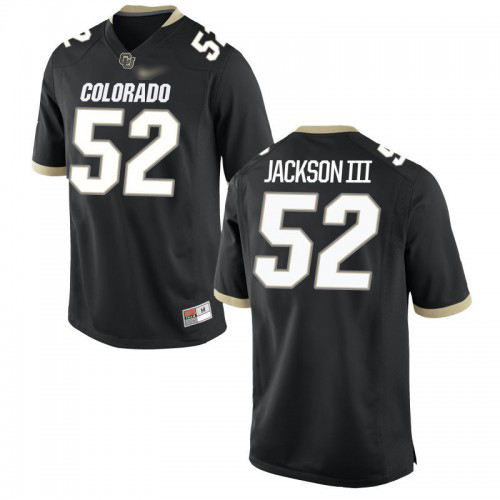 Leo Jackson III Colorado Buffaloes Men's Jersey - #52 NCAA Black Game
