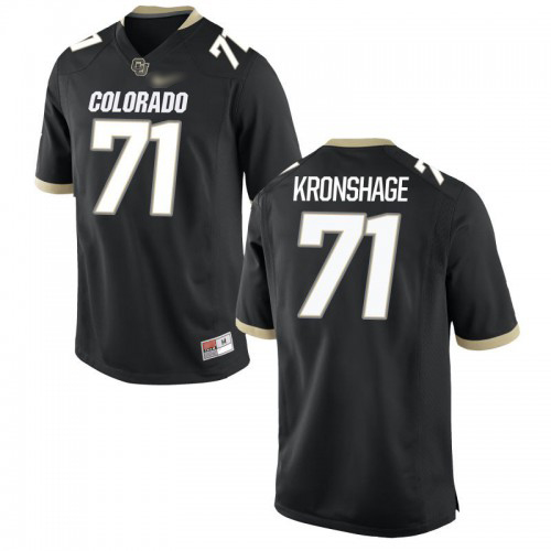 Sam Kronshage Colorado Buffaloes Men's Jersey - #71 NCAA Black Game