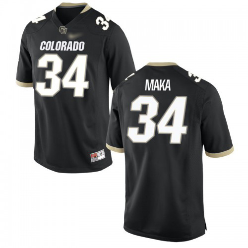 Pookie Maka Colorado Buffaloes Men's Jersey - #34 NCAA Black Game