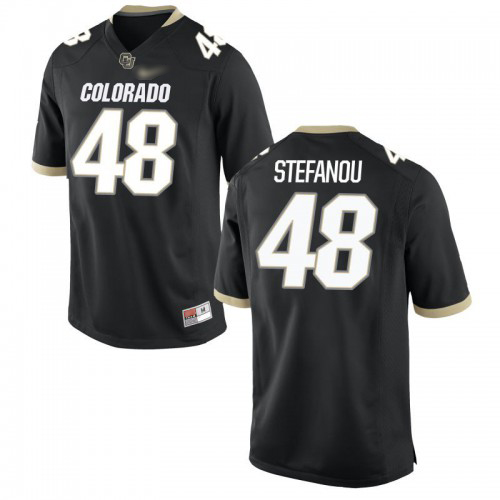 James Stefanou Colorado Buffaloes Men's Jersey - #48 NCAA Black Game