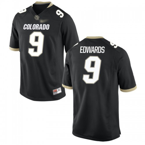 Javier Edwards Colorado Buffaloes Men's Jersey - #9 NCAA Black Game