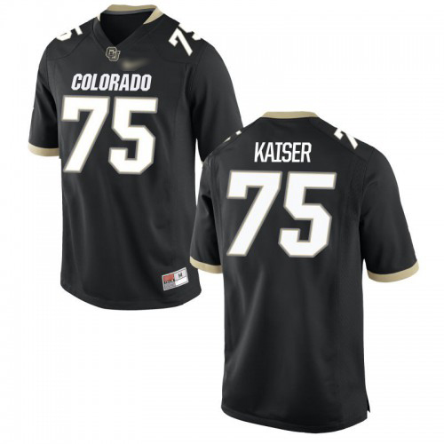 Josh Kaiser Colorado Buffaloes Men's Jersey - #75 NCAA Black Game