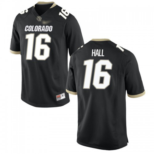Jeff Hall Colorado Buffaloes Men's Jersey - #16 NCAA Black Game