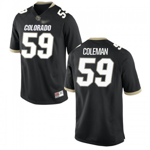 Timothy Coleman Colorado Buffaloes Men's Jersey - #59 NCAA Black Game