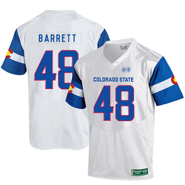 Shaquil Barrett Colorado State Rams Men's Jersey - #48 NCAA White Replica Authentic State Pride