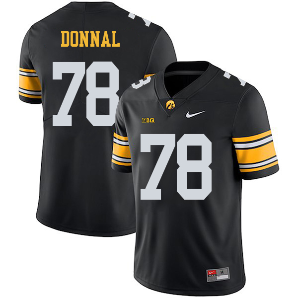 Andrew Donnal Iowa Hawkeyes Men's Jersey - #78 NCAA Black Stitched Nike Authentic