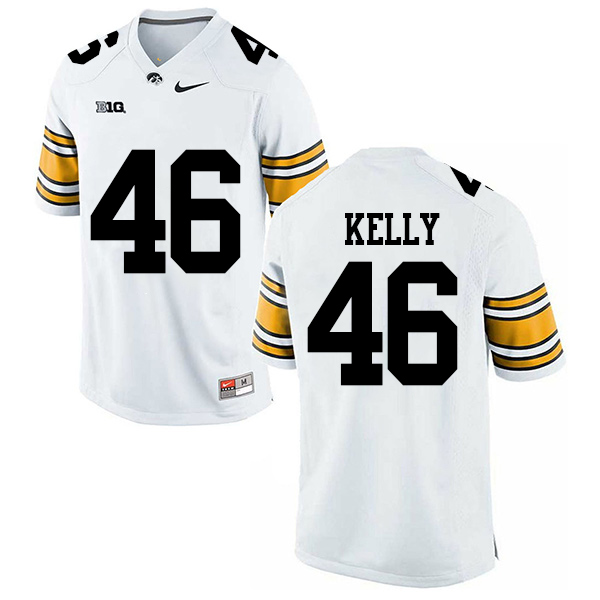 Austin Kelly Iowa Hawkeyes Men's Jersey - #46 NCAA White Stitched Nike Authentic