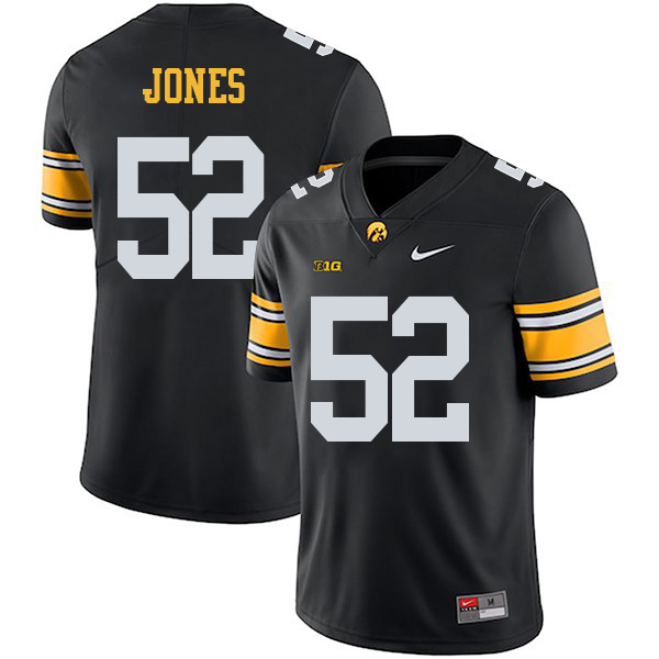 Amani Jones Iowa Hawkeyes Men's Jersey - #52 NCAA Black Stitched Nike Authentic