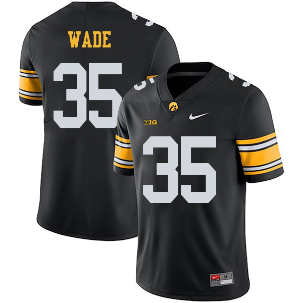 Barrington Wade Iowa Hawkeyes Men's Jersey - #35 NCAA Black Stitched Nike Authentic