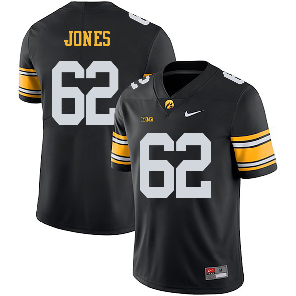 Cal Jones Iowa Hawkeyes Men's Jersey - #62 NCAA Black Stitched Nike Authentic