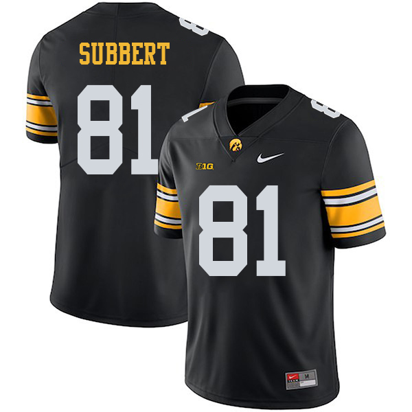 Ben Subbert Iowa Hawkeyes Men's Jersey - #81 NCAA Black Stitched Nike Authentic