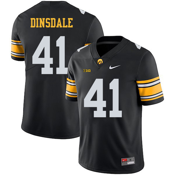 Colton Dinsdale Iowa Hawkeyes Men's Jersey - #41 NCAA Black Stitched Nike Authentic