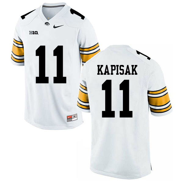 Connor Kapisak Iowa Hawkeyes Men's Jersey - #11 NCAA White Stitched Nike Authentic
