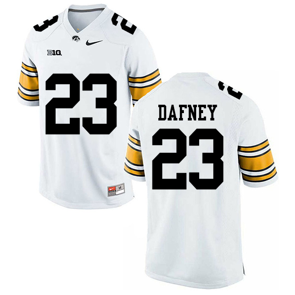 Dominique Dafney Iowa Hawkeyes Men's Jersey - #23 NCAA White Stitched Nike Authentic
