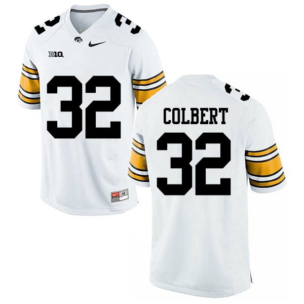 Djimon Colbert Iowa Hawkeyes Men's Jersey - #32 NCAA White Stitched Nike Authentic