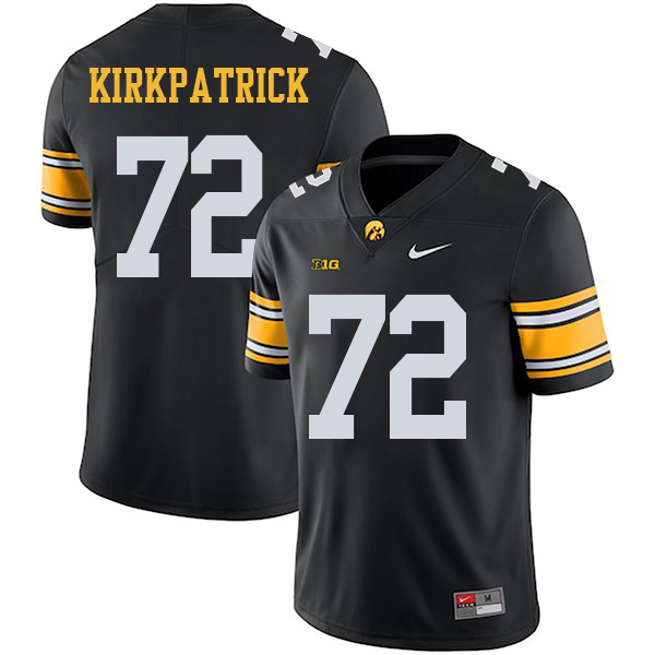 Coy Kirkpatrick Iowa Hawkeyes Men's Jersey - #72 NCAA Black Stitched Nike Authentic