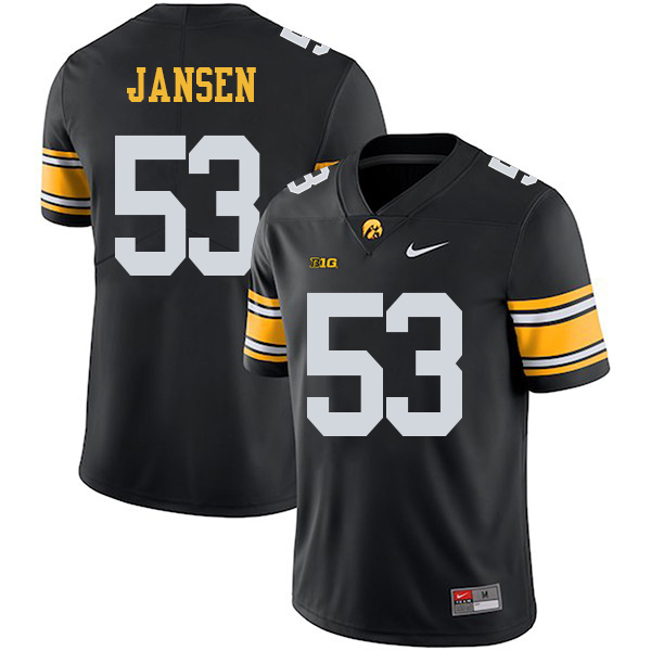 Garret Jansen Iowa Hawkeyes Men's Jersey - #53 NCAA Black Stitched Nike Authentic
