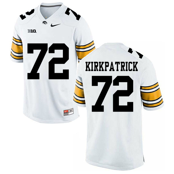Coy Kirkpatrick Iowa Hawkeyes Men's Jersey - #72 NCAA White Stitched Nike Authentic