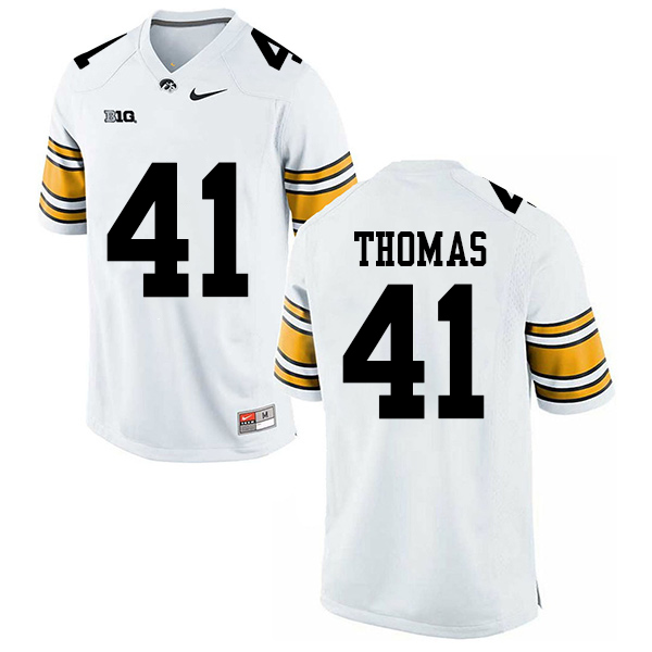 Drew Thomas Iowa Hawkeyes Men's Jersey - #41 NCAA White Stitched Nike Authentic