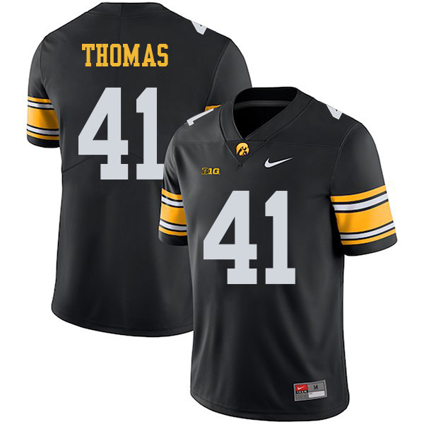 Drew Thomas Iowa Hawkeyes Men's Jersey - #41 NCAA Black Stitched Nike Authentic