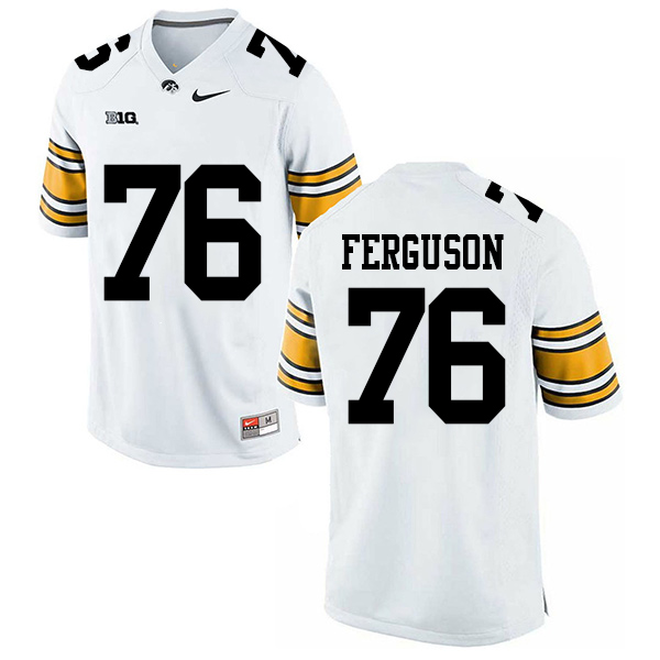 Dalton Ferguson Iowa Hawkeyes Men's Jersey - #76 NCAA White Stitched Nike Authentic