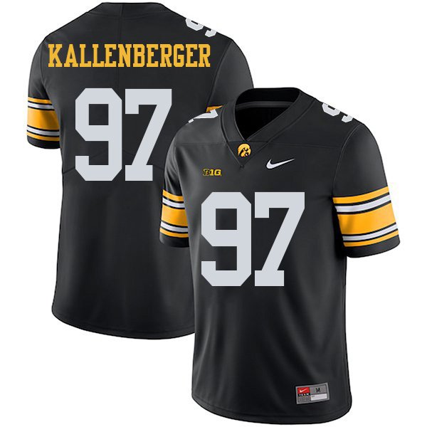 Jack Kallenberger Iowa Hawkeyes Men's Jersey - #97 NCAA Black Stitched Nike Authentic