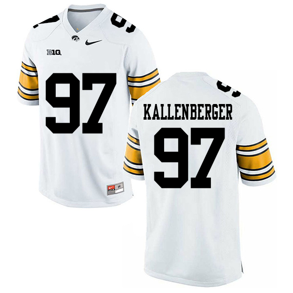 Jack Kallenberger Iowa Hawkeyes Men's Jersey - #97 NCAA White Stitched Nike Authentic