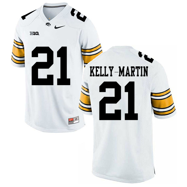 Ivory Kelly-Martin Iowa Hawkeyes Men's Jersey - #21 NCAA White Stitched Nike Authentic