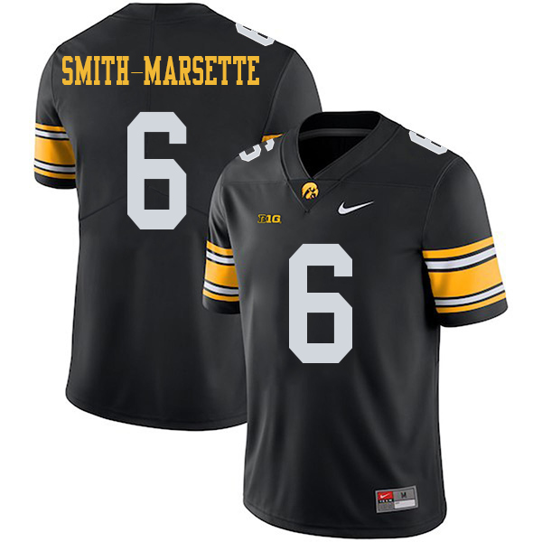 Ihmir Smith-Marsette Iowa Hawkeyes Men's Jersey - #6 NCAA Black Stitched Nike Authentic