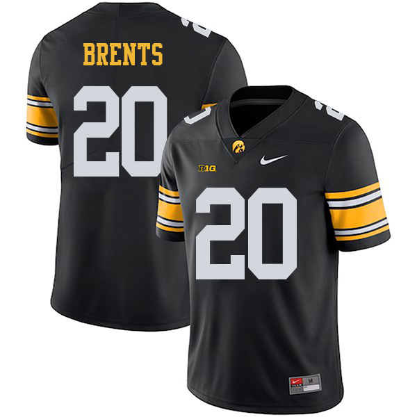Julius Brents Iowa Hawkeyes Men's Jersey - #20 NCAA Black Stitched Nike Authentic